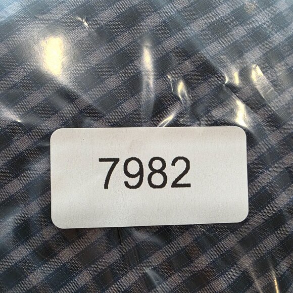 Mens Calvin Klein Navy & Gray Plaid Shirt Long Sleeve Button Down Size S - Picture 8 of 8